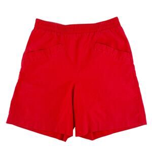 80s red high waisted shorts 1980s vintage